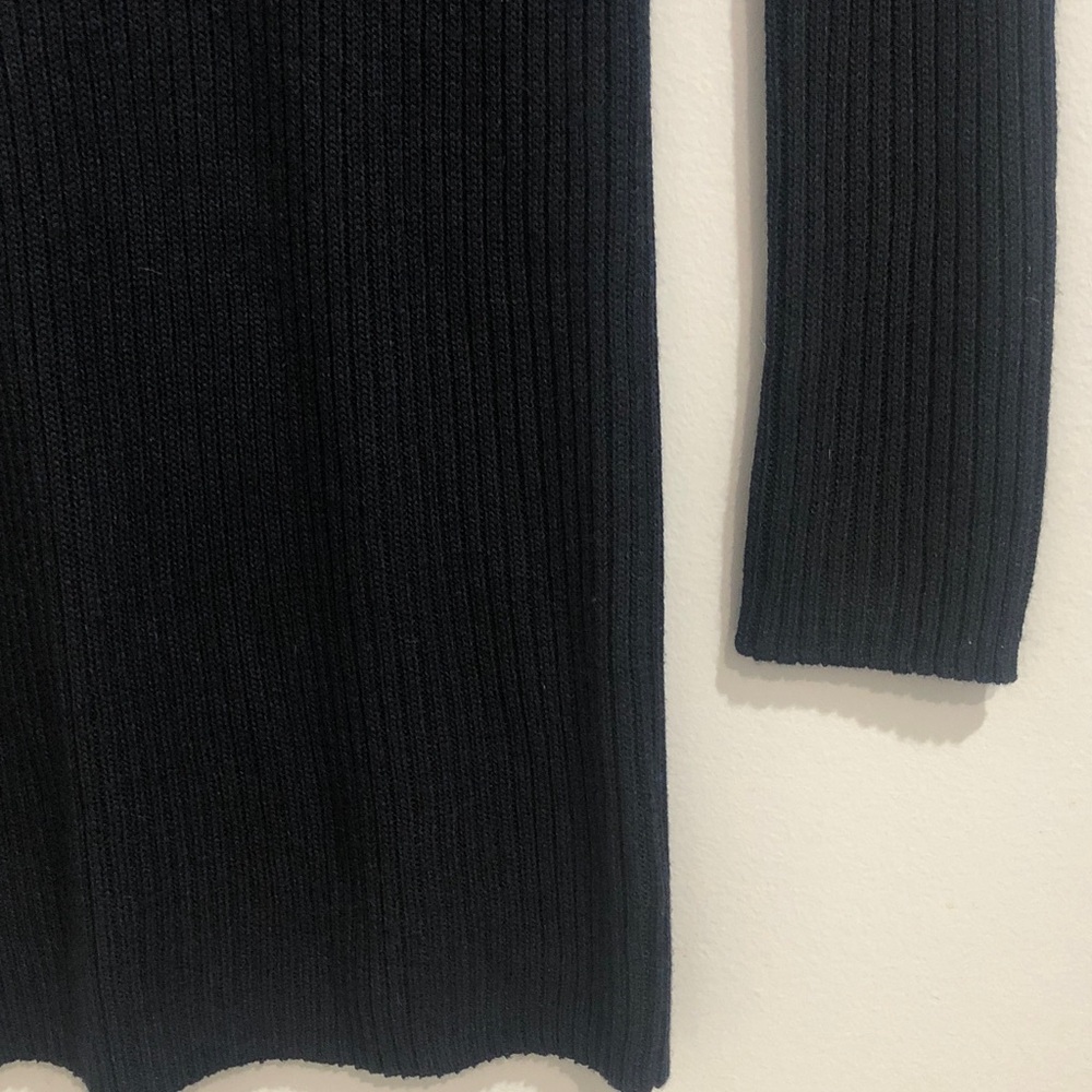 House of Harlow 1960 Ribbed Knit Sweater Knee High Navy Dress Women’s Size L - Picture 3 of 6